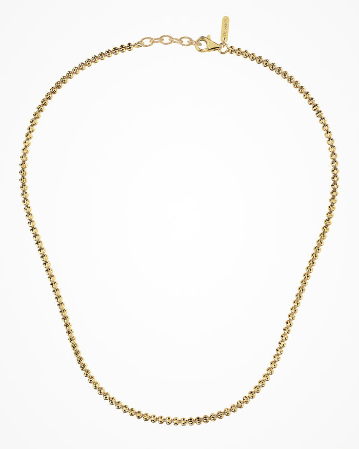 Collana Crystal 3 in argento placcata oro
