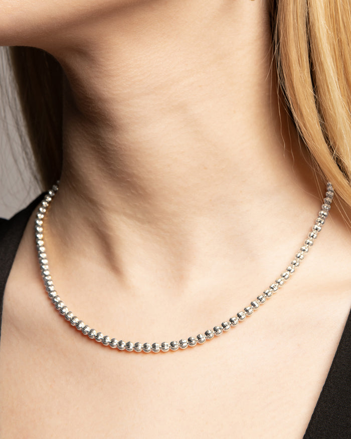 Collana Crystal 4 in argento placcata rodio