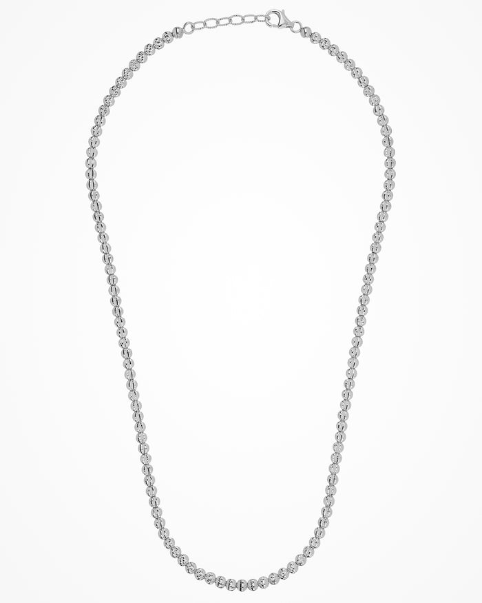 Collana Crystal 4 in argento placcata rodio