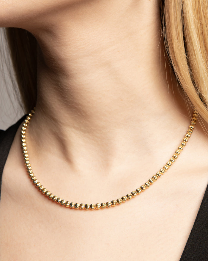 Collana Crystal 4 in argento placcata oro giallo