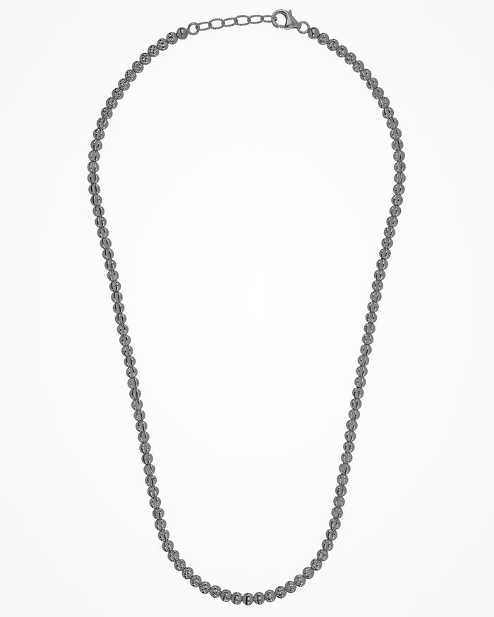 Collana Crystal 4 in argento placcata gun metal