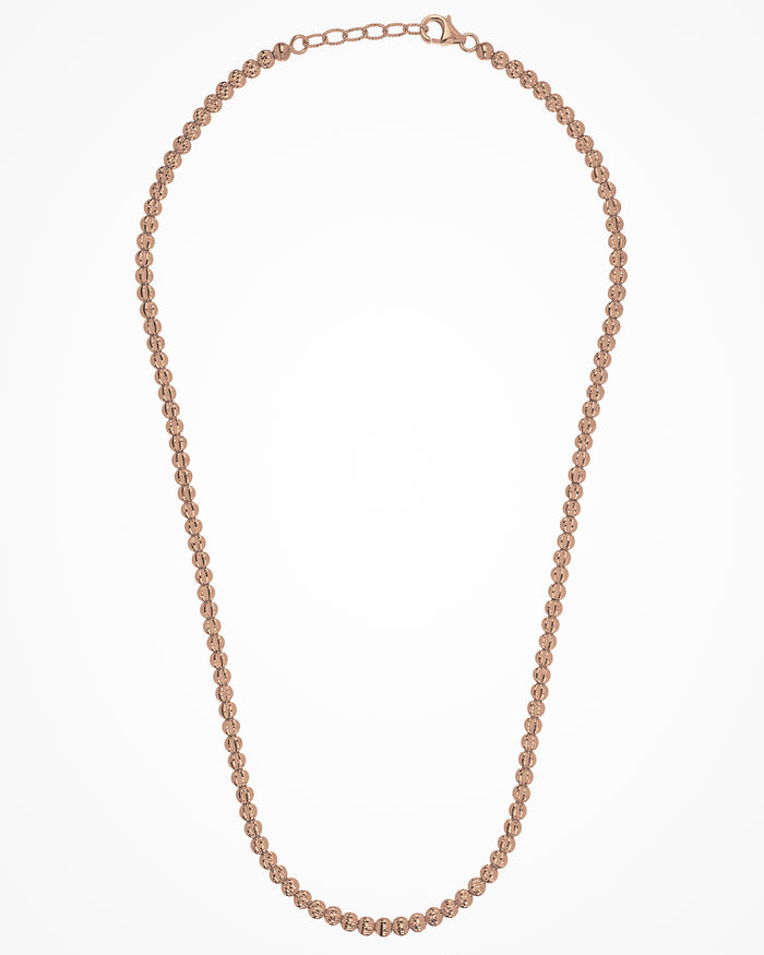 Collana Crystal 4 in argento placcata oro rosa