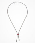 Collana Crystal Color 2 elementi in argento con zirconi rossi
