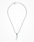 Collana in argento Crystal Color placcato rodio con zirconi verdi