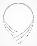 Collana Crystal Flexi in argento placcata rodio