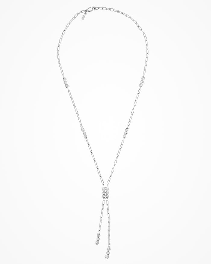 Collana Crystal Nova in argento con cristalli, placcata rodio, design elegante e luminoso con dettagli raffinati