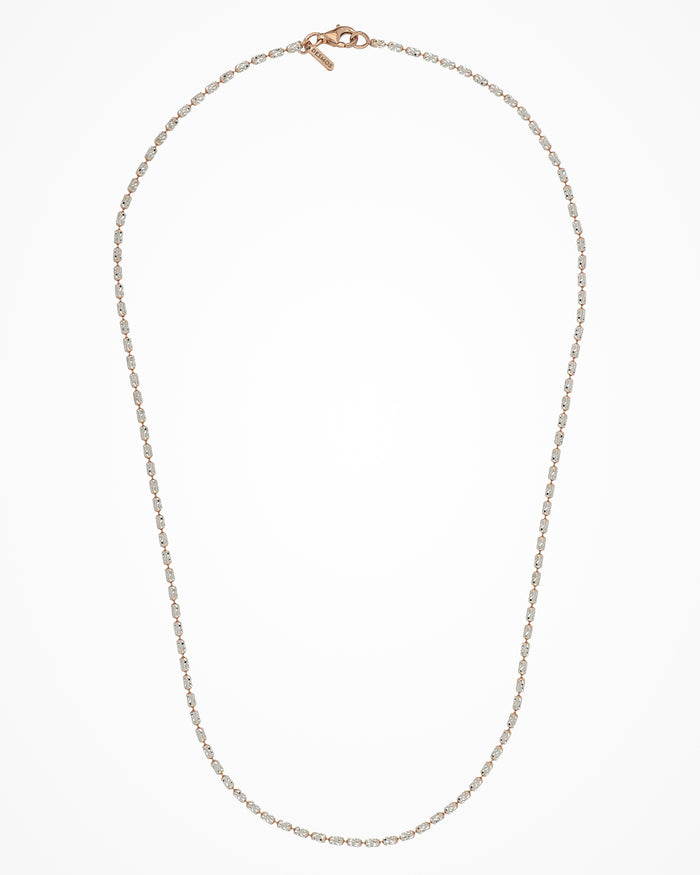 Collana Typhoon in argento con dettagli placcati in oro rosa e rodio