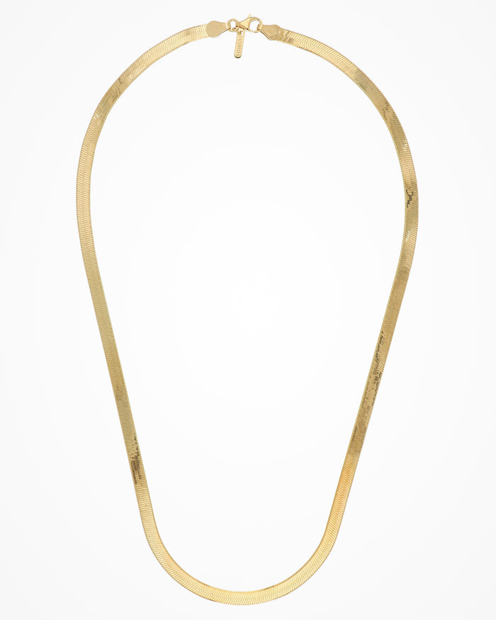 Collana Herringbone in argento placcata oro