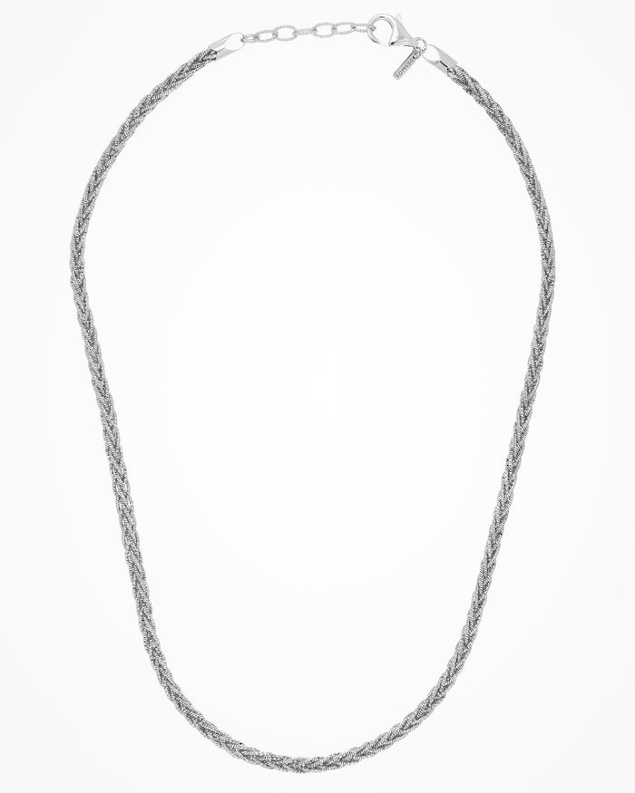 Collana in argento Interlace