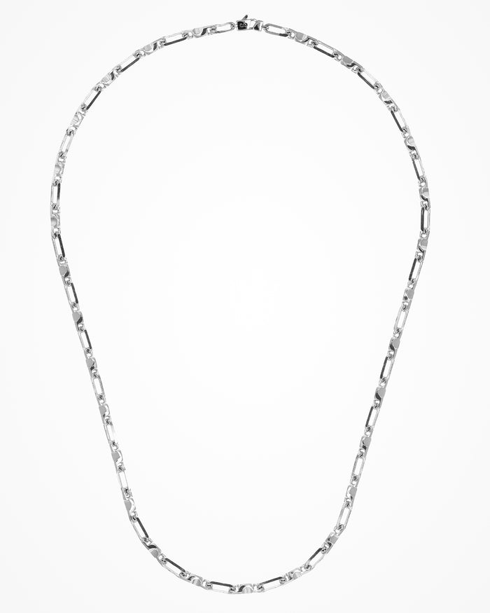 Collana Max in argento placcata rodio