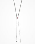 Collana Crystal Lace in argento placcata rodio con zirconi rossi