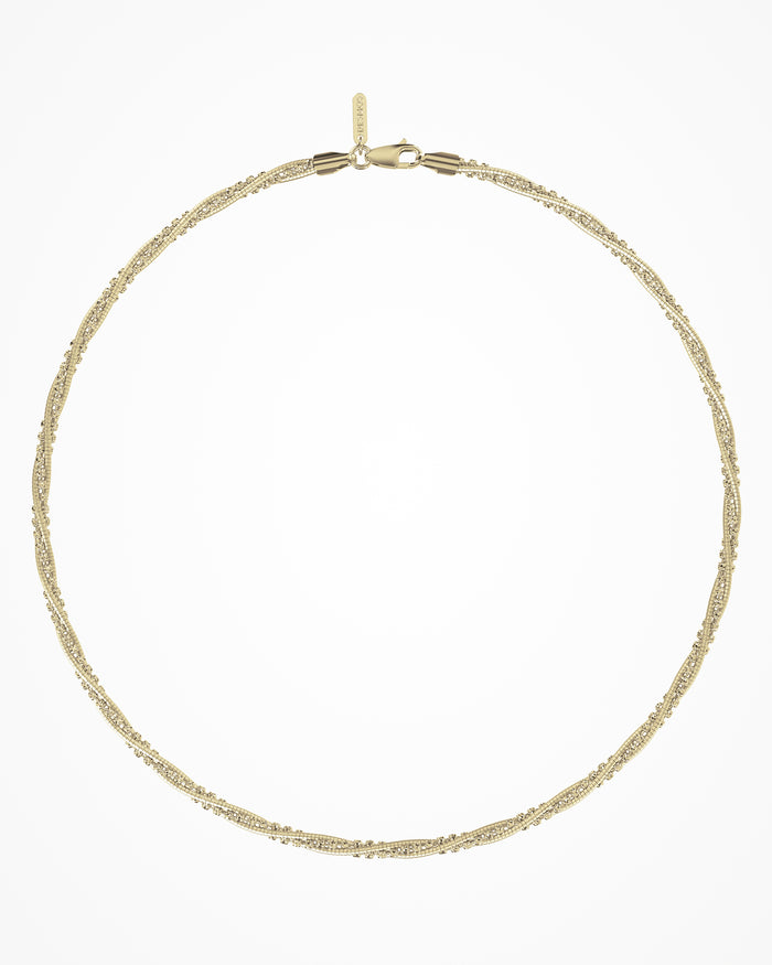 Collana Spring Circle in argento placcato oro