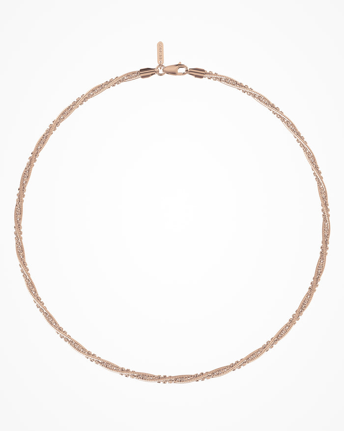 Collana Spring Circle in argento placcato oro rosa