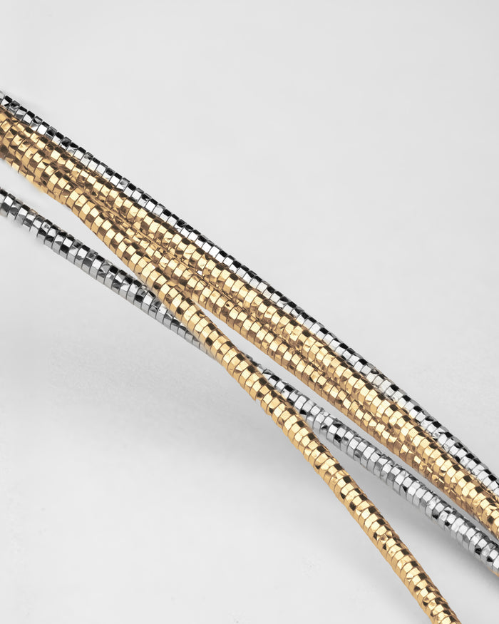 Collana in argento Spring Line placcata rodio e oro giallo