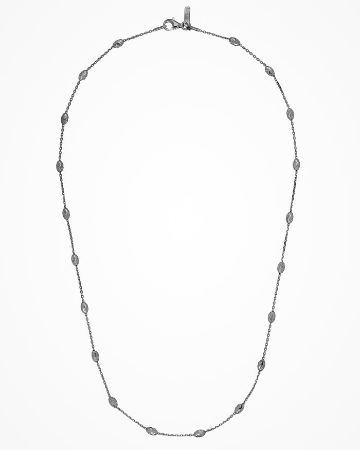 Collana Station Typhoon in argento placcata gun metal