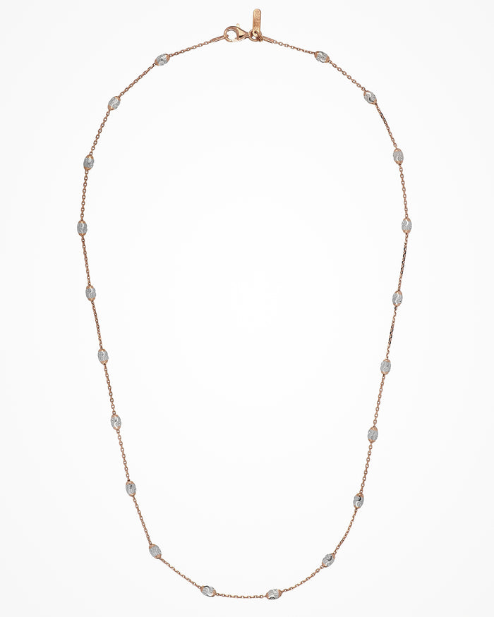 Collana Station Typhoon in argento con dettagli placcati in oro rosa e rodio