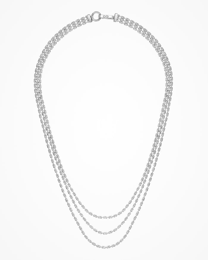 Collana Typhoon Eternity in argento placcata rodio