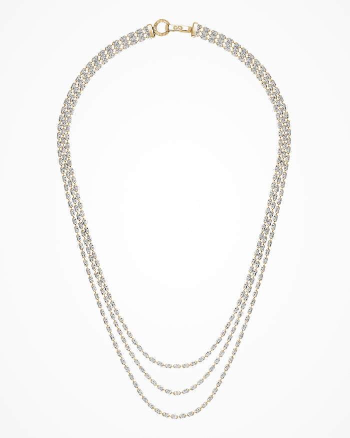 Collana Typhoon Eternity in argento placcata oro e rodio