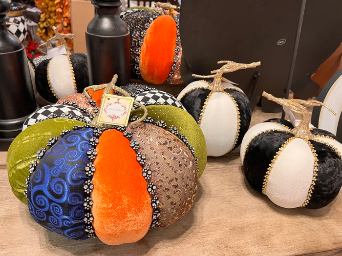 Couture Patchwork Pumpkin with Bling Trim Mark Roberts