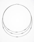 Collana choker Crystal Flexi in argento placcata rodio