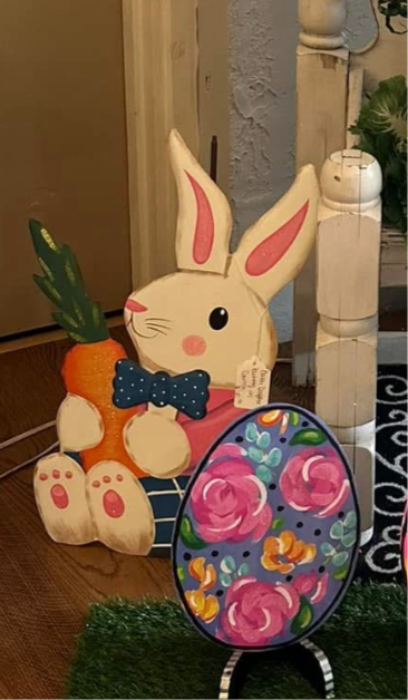 Dapper Small Bunny Metal Stake