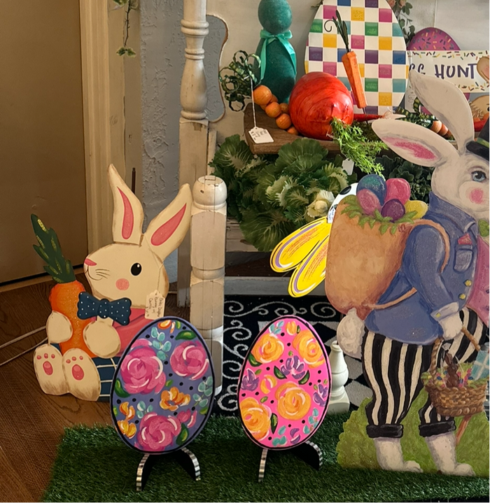 Dapper Small Bunny Metal Stake