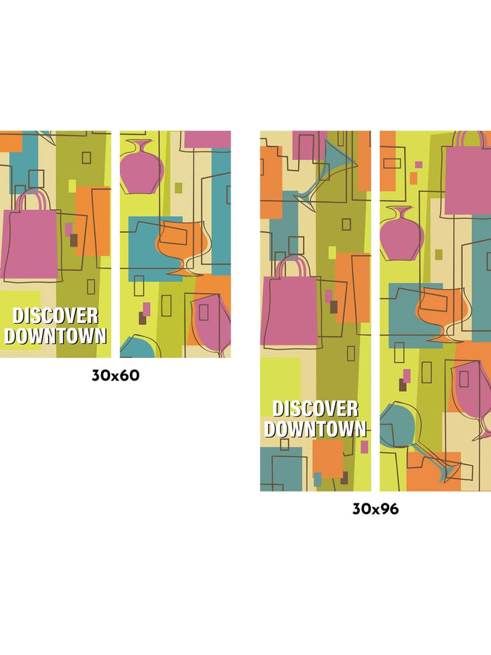 Discover Downtown Double Vinyl Banner Set Dekra-Lite
