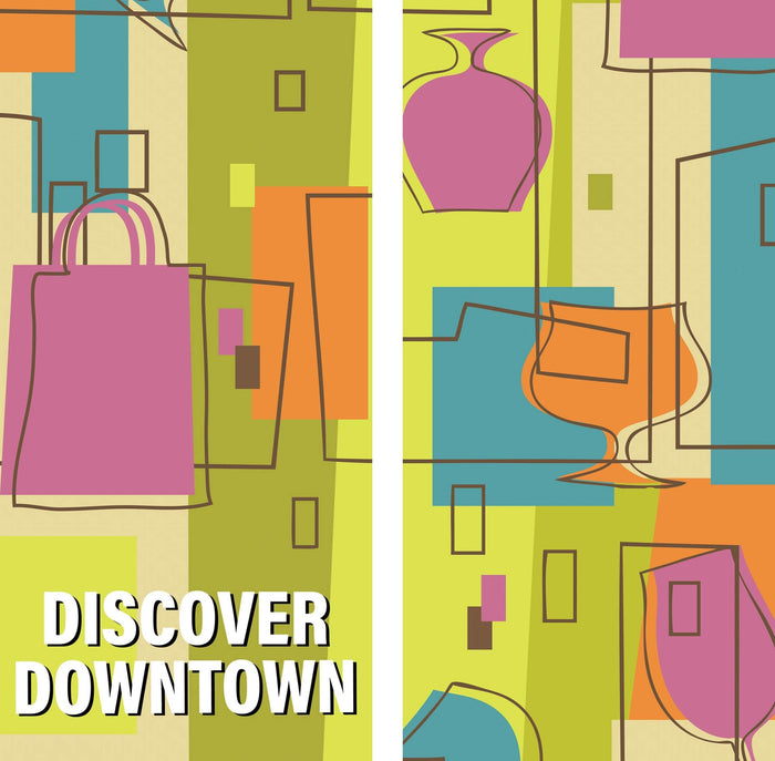 Discover Downtown Double Vinyl Banner Set Dekra-Lite