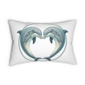 Dolphin Heart Lumbar Pillow