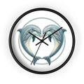 Dolphin Heart Wall Clock — Nautical Coastal Decor for Beach Lovers