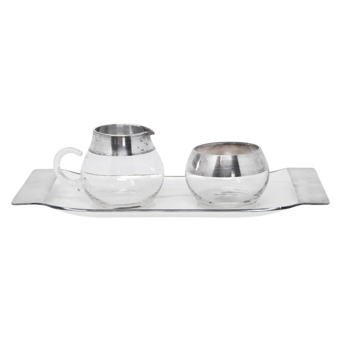 Vintage Dorothy Thorpe Sterling Silver Band Tray Set | The Hour Shop