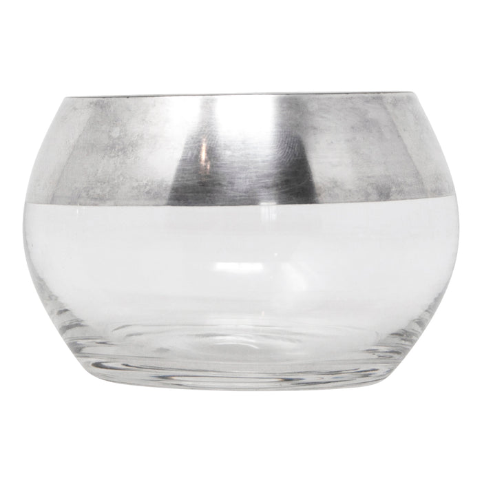 Vintage Dorothy Thorpe Sterling Silver Band Tray Set Bowl Front | The Hour Shop