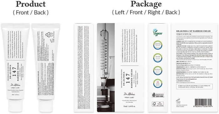 Dr. Althea 147 Barrier Cream full ingredient list