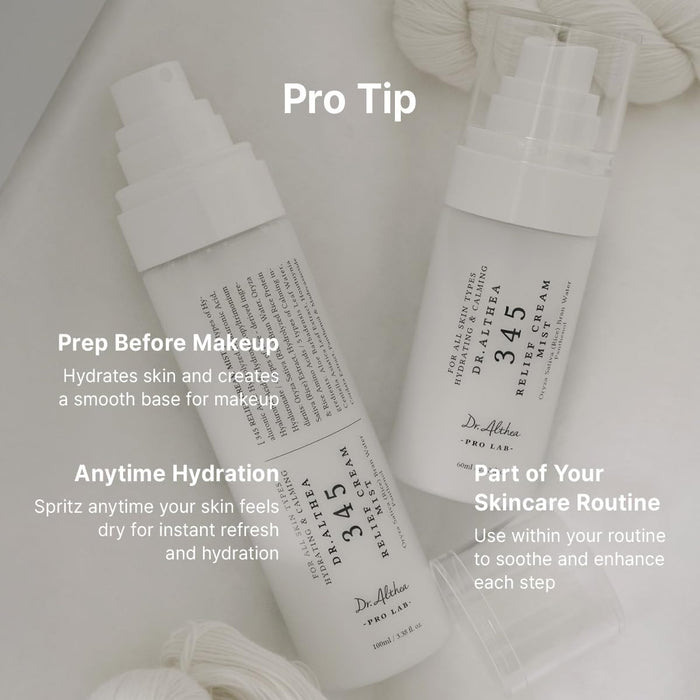 Dr. Althea 345 Relief Cream Mist product details and size 100ml