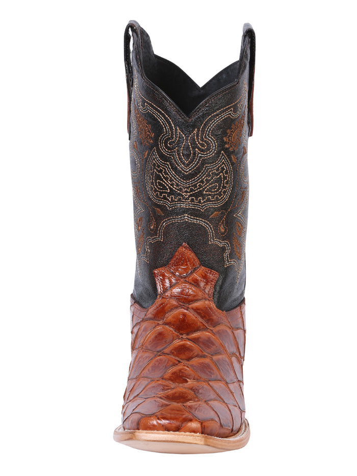 El General Rodeo Boot - Imitation  Pirarucu Print - Cognac