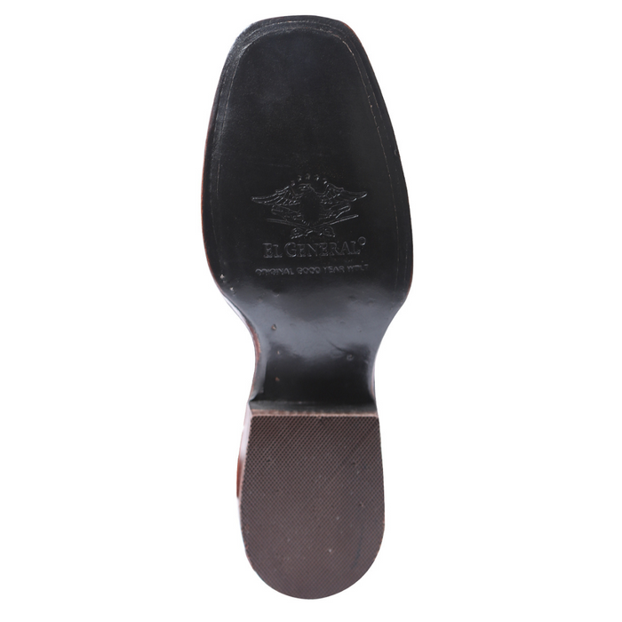 El General Womens Rodeo Boot- Suede Dark Brown