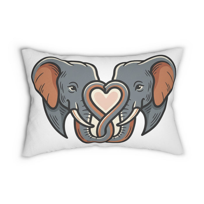 Elephant Heart Lumbar Pillow