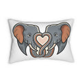 Elephant Heart Lumbar Pillow