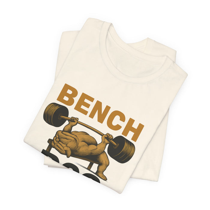 Energetic Dog Lifter graphic on a T-shirt