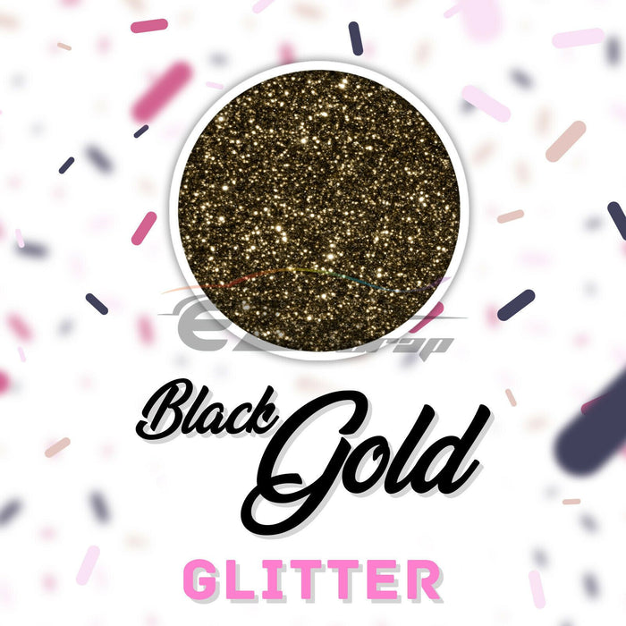 ESSMO™ Black Gold Glitter Sparkle Heat Transfer Vinyl HTV DG23