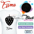 ESSMO™ Galaxy Black Glitter Sparkle Heat Transfer Vinyl HTV DG22