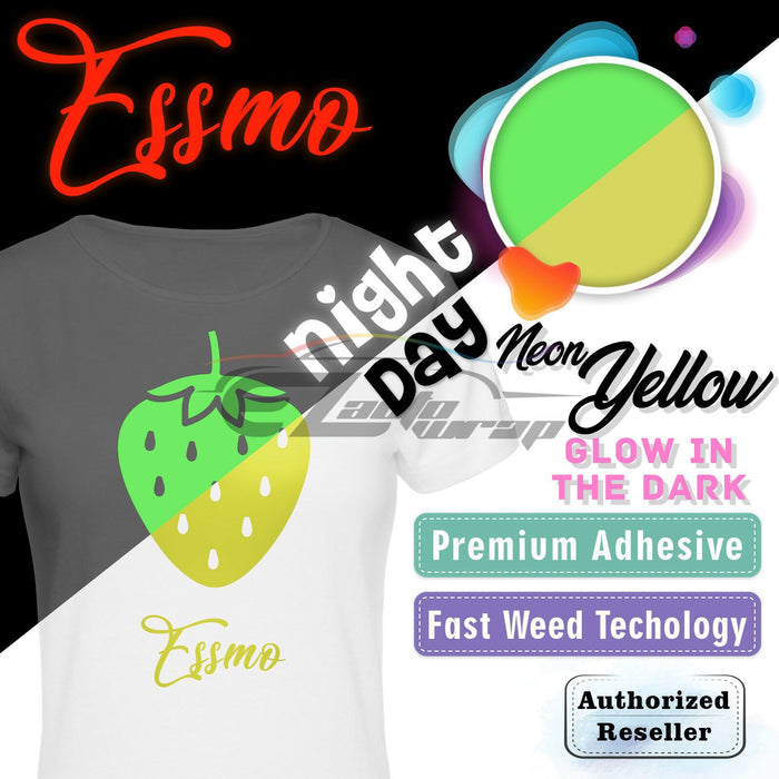 Essmo™ Glow in the Dark Neon Yellow Heat Transfer Vinyl HTV GD02