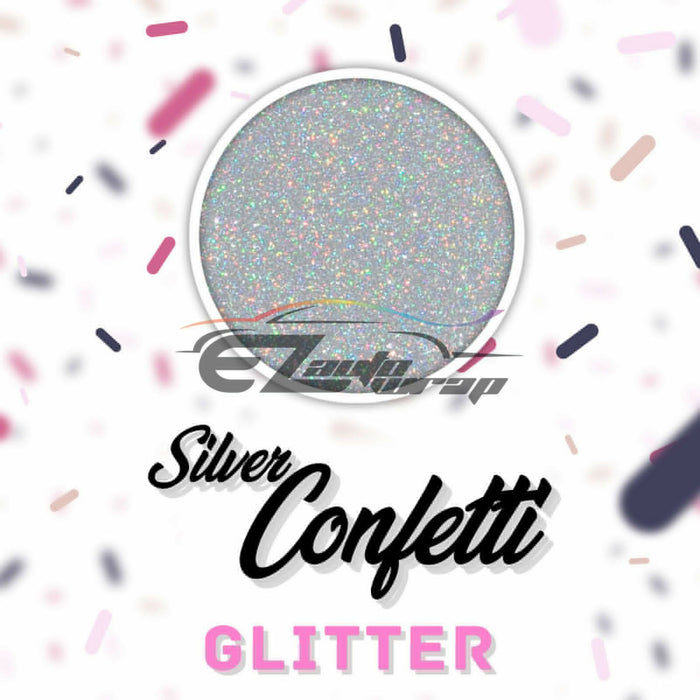 ESSMO™ Silver Confetti Glitter Sparkle Heat Transfer Vinyl HTV DG15