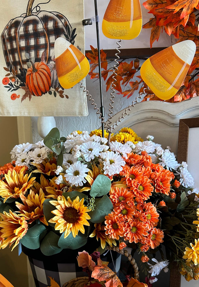 Fall Faux Yellow Gold Mums