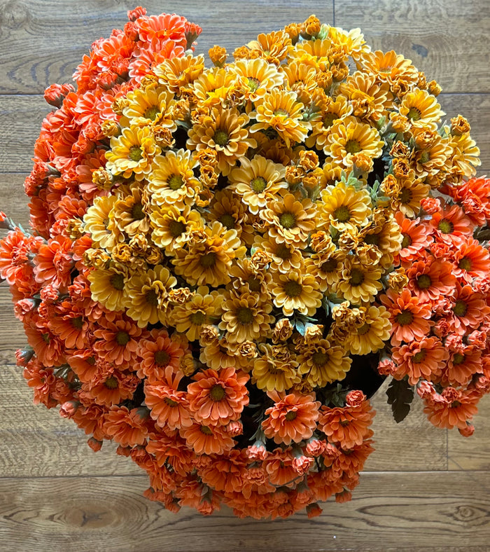Fall Faux Yellow Gold Mums