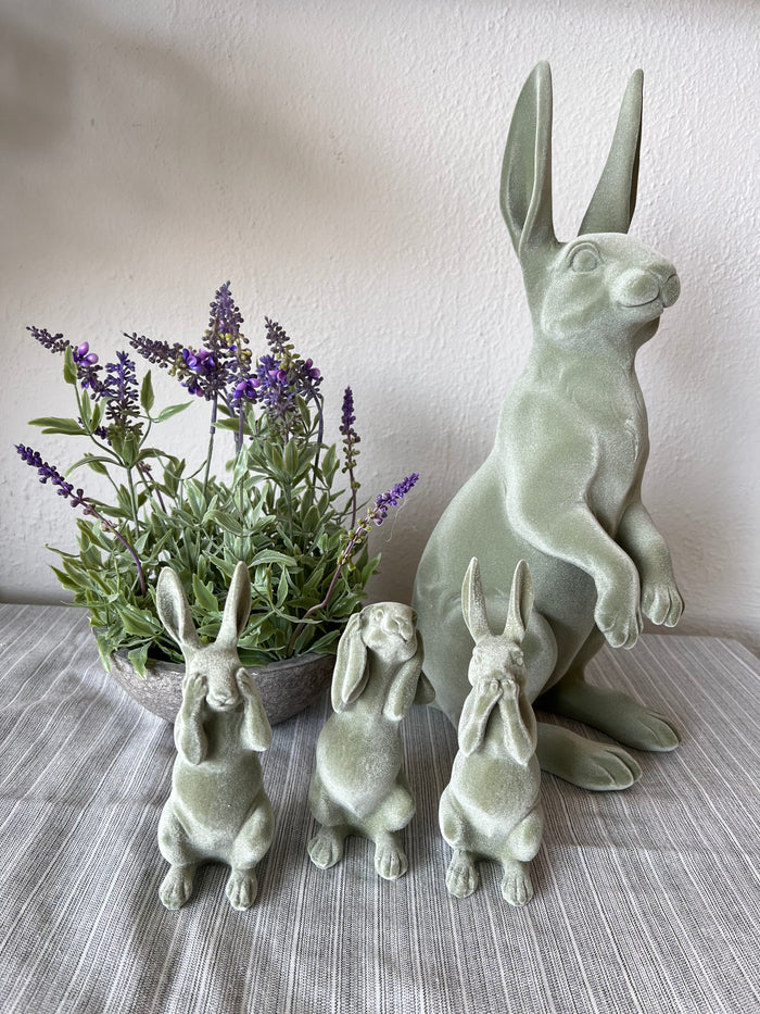 Faux Lavender in Gray Pot