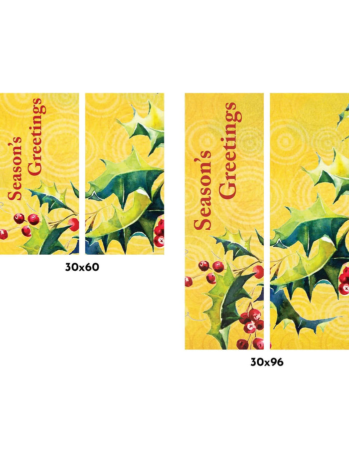 Festive Holly Berries Double Vinyl Banner Set Dekra-Lite