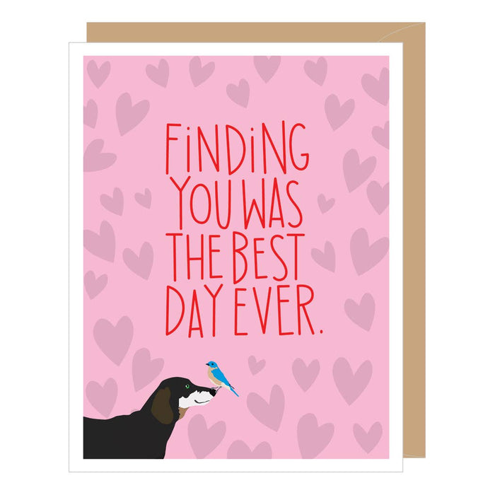 "Finding You" Dachshund Valentine's Day Card
