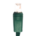 Warm white Firefly LED mini-light bulb on green wire