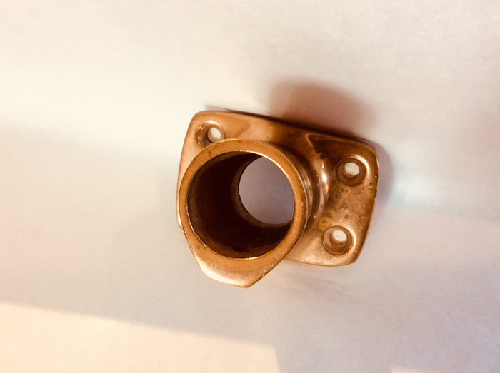 Flag Pole Socket, Brass - Annapolis Maritime Antiques